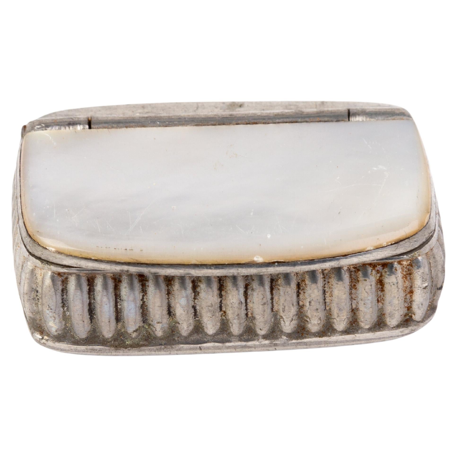 Mother of Pearl Snuffbox Vesta Case For Sale