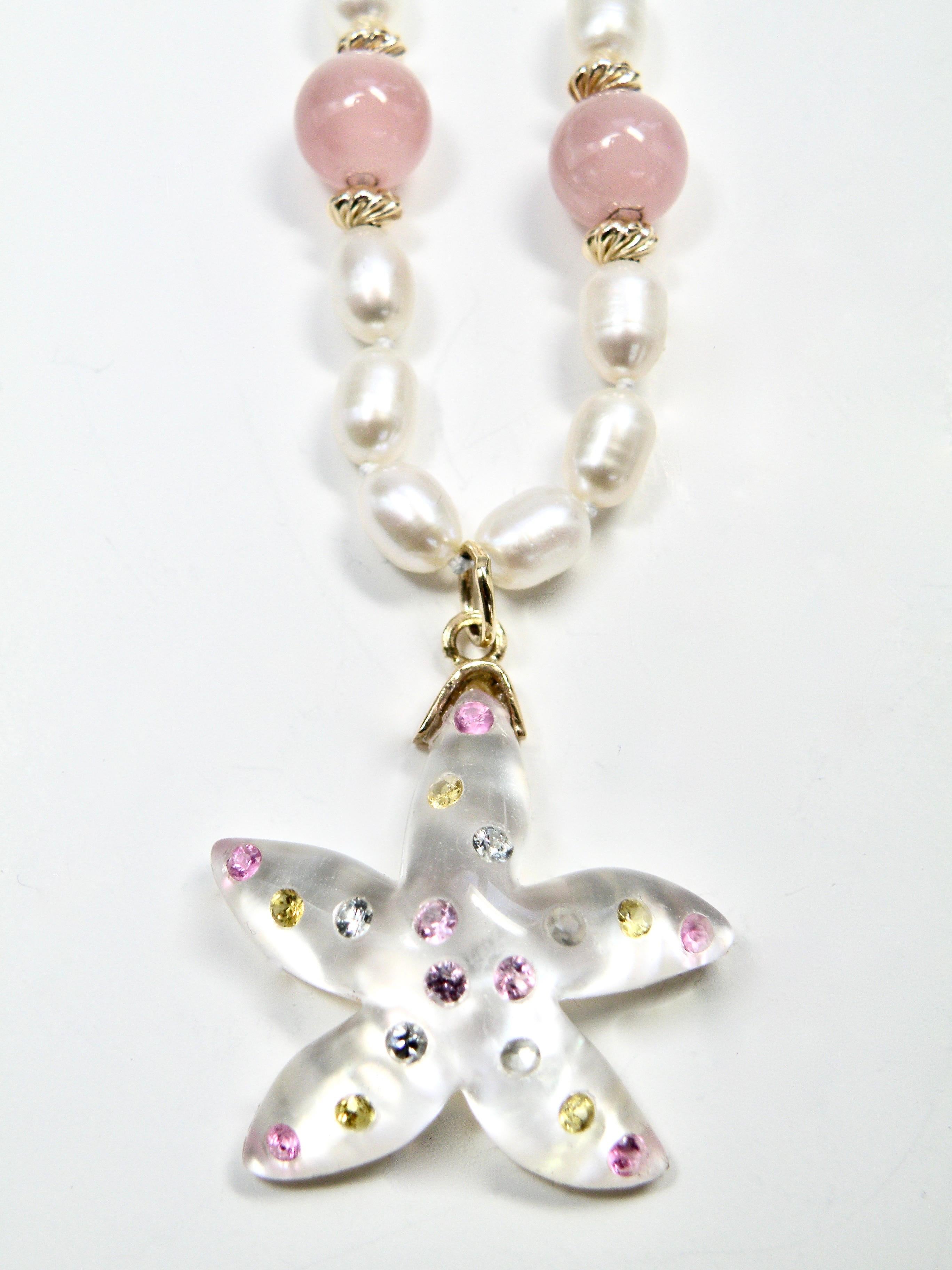 pink starfish necklace