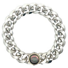 Bracelet en argent sterling et or jaune 18 carats avec nacre