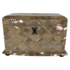 Mother of Pearl Tea Caddy English Circa 1870