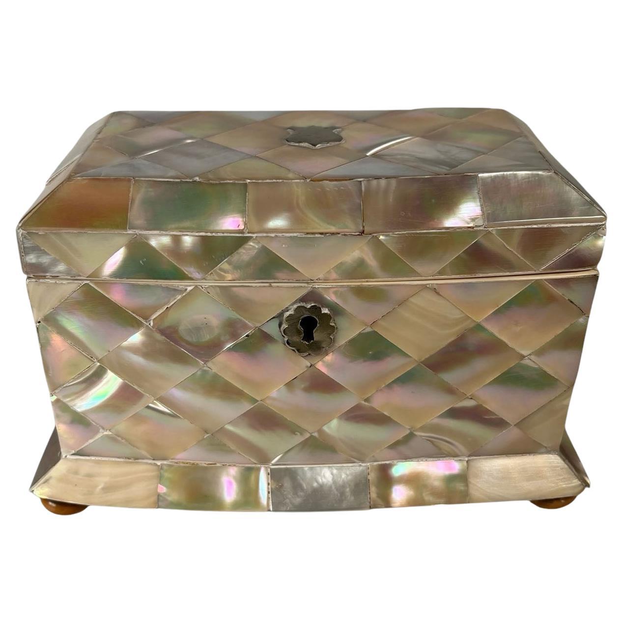 Caja de té de nácar