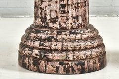 Monumentales colonnes cannelées continentales tesselées en nacre, 1970