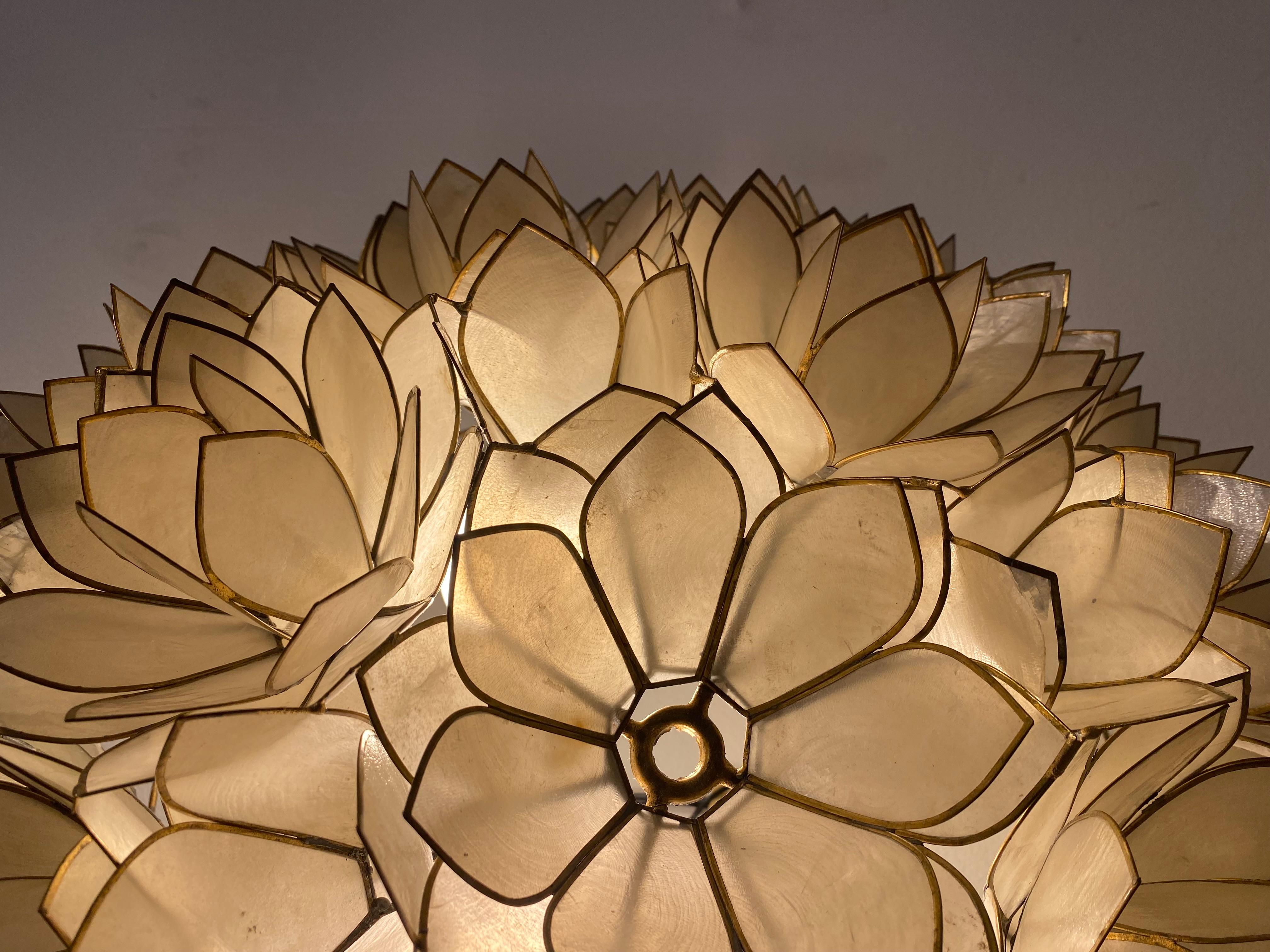 Mid-Century Modern Mother of Pearl Wall Light or Ceiling Lamp