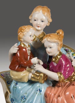 Mother with Children, Porcelain, 20th Century