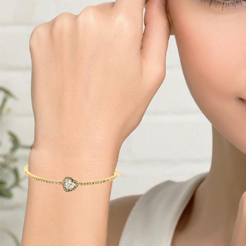 Armband aus Roségold mit weißen Diamanten im Angebot 2