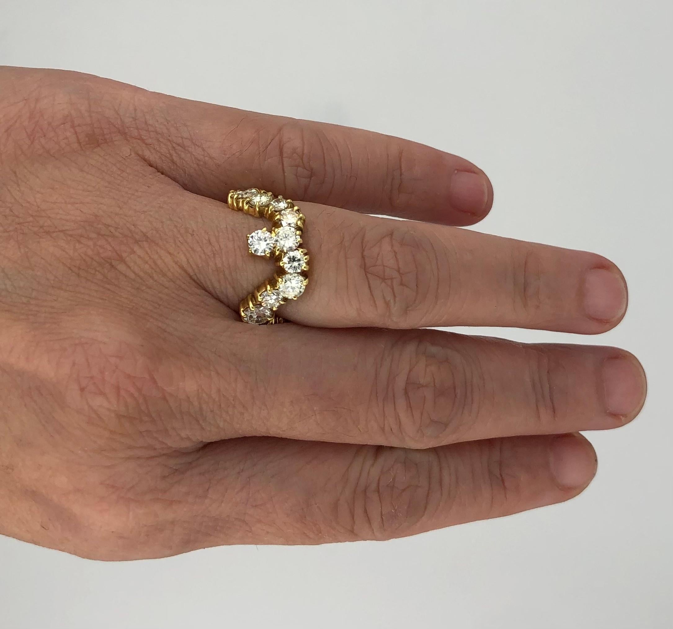 Diamantband mit Diamantbesatz im Zustand „Hervorragend“ im Angebot in New York, NY