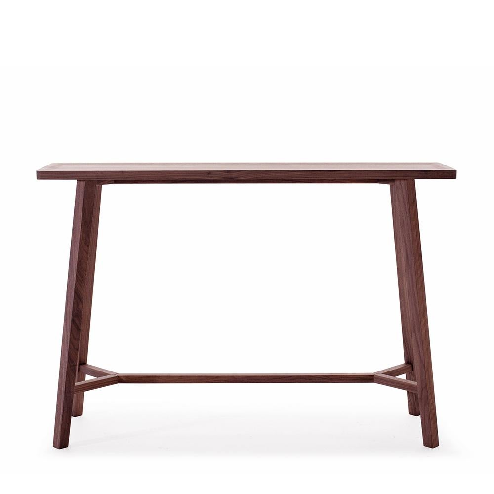 Console table Motion Walnut with 
all structure in solid walnut wood.