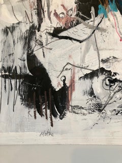 Israeli Motke Blum Modernist Abstract Expressionist Oil Painting Bezalel Artist