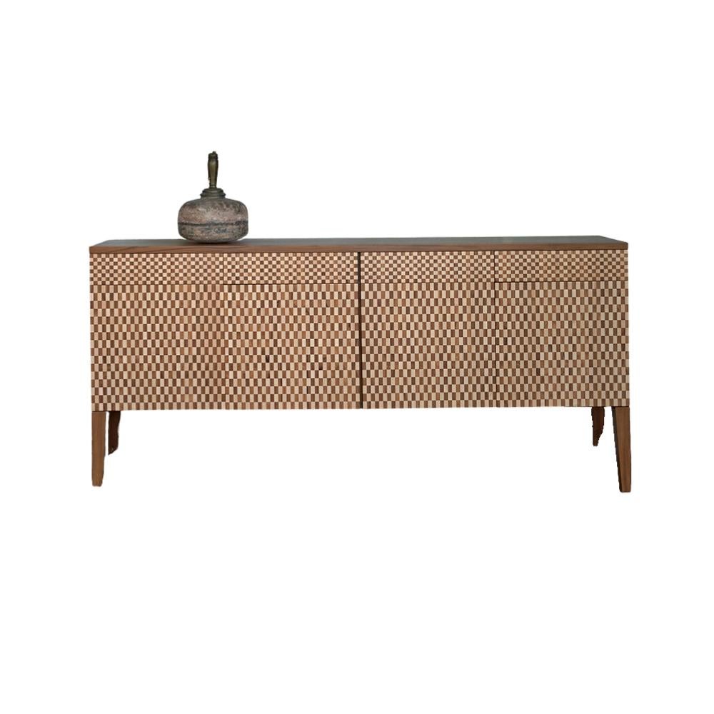 Indian Motley Reclaimed Teak Dining Console For Sale