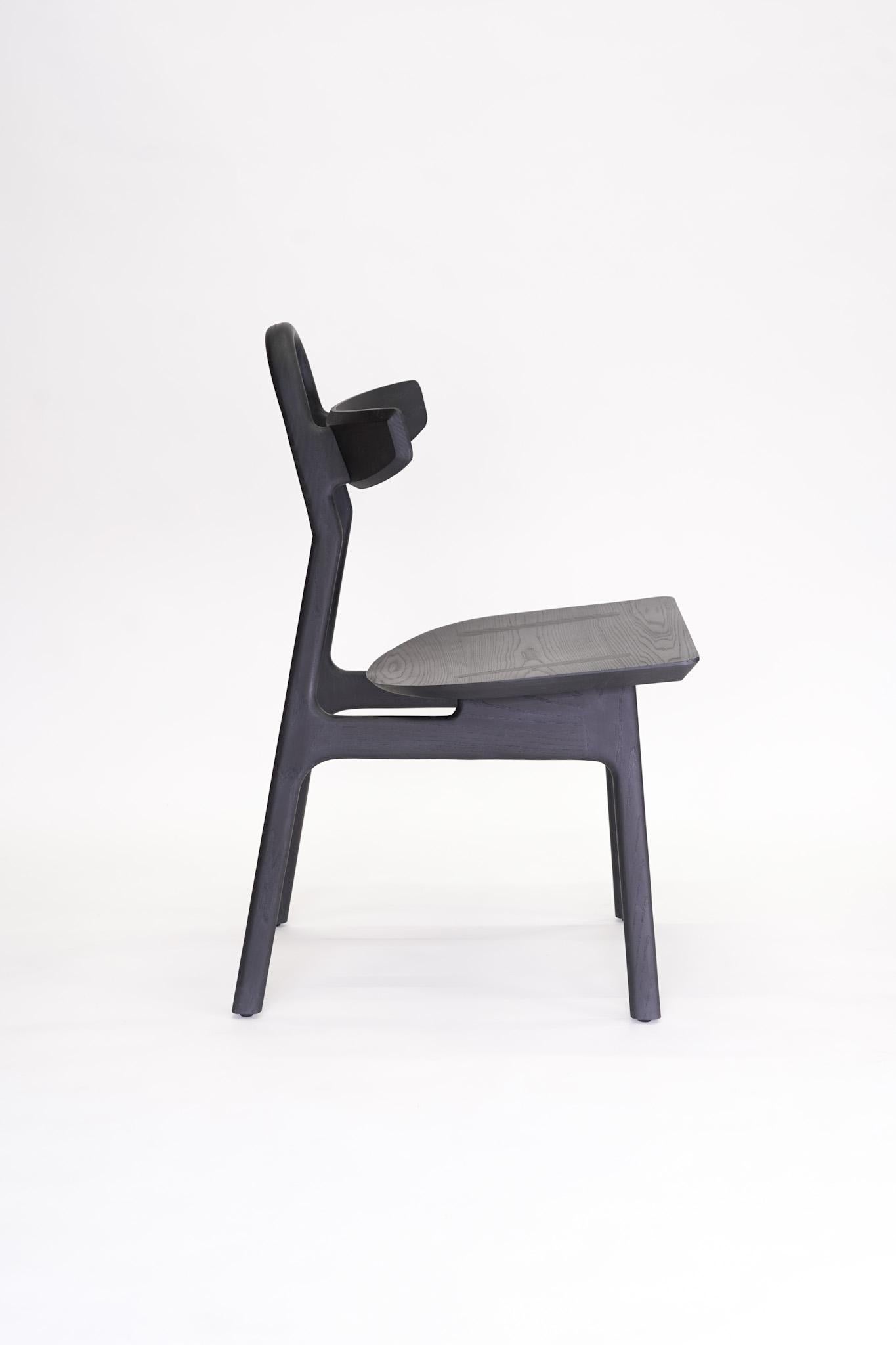 Contemporary Moto Chair - Black Ash For Sale