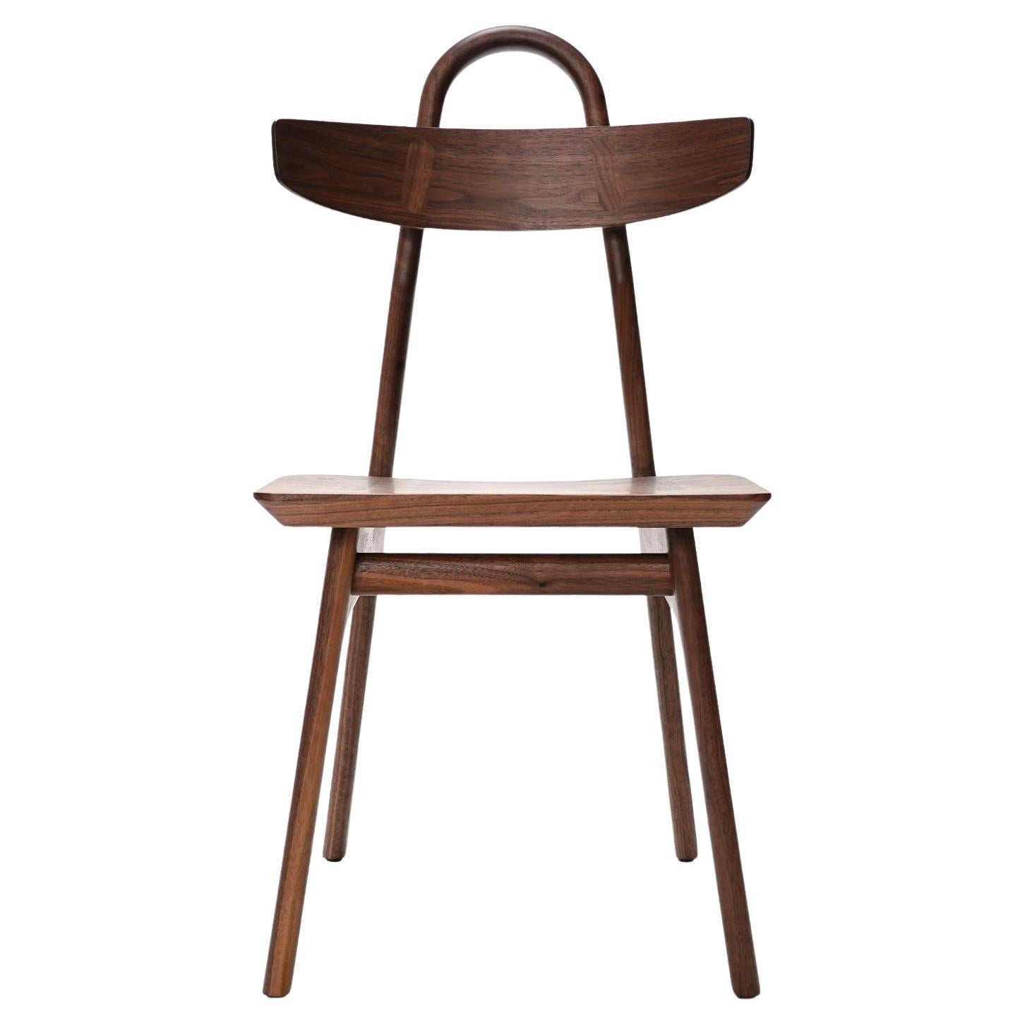 Moto Chair in Walnut by Medium Small For Sale