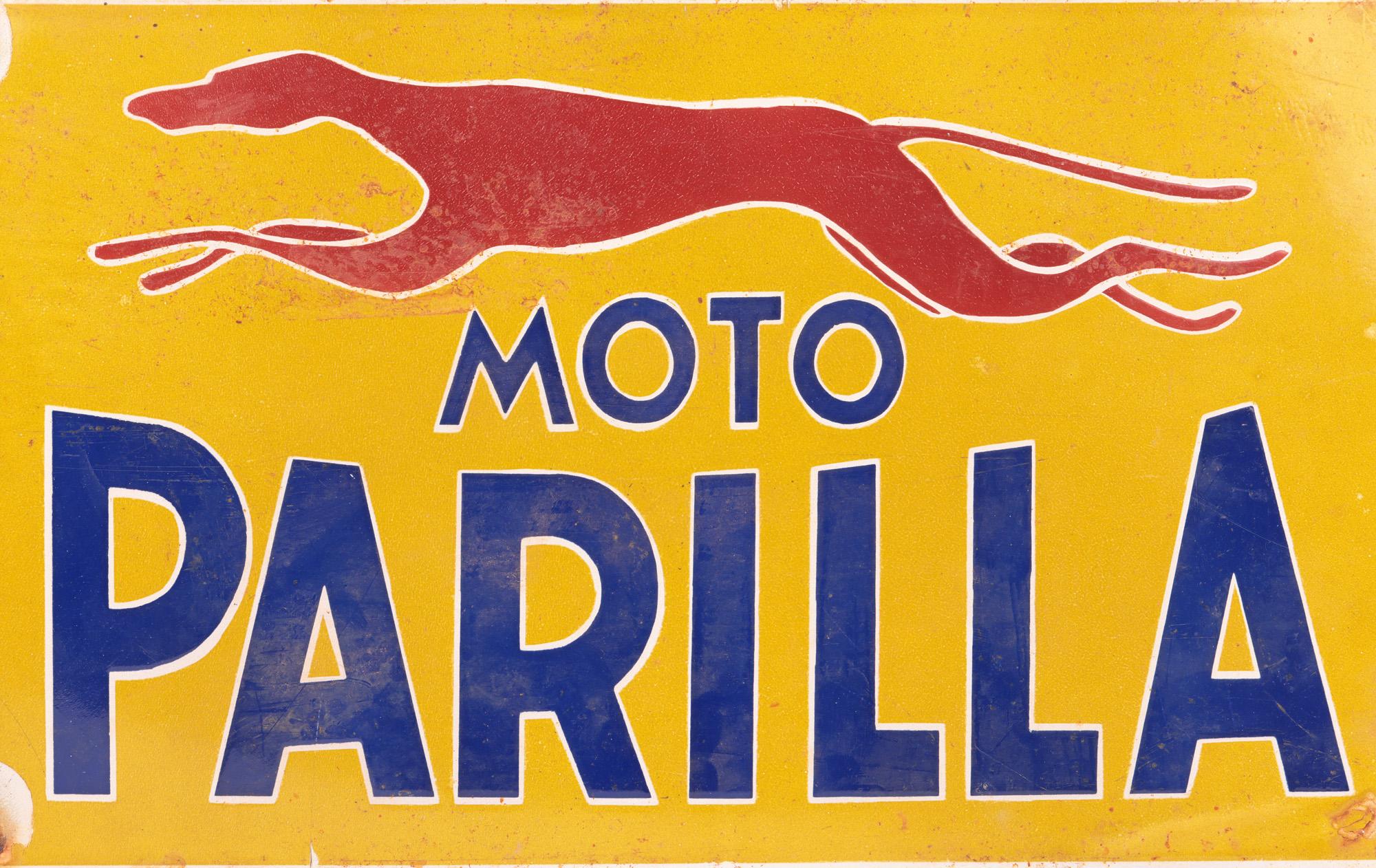 Moto Parilla Italian Mid-Century Motorcylce Enamel Sign 9