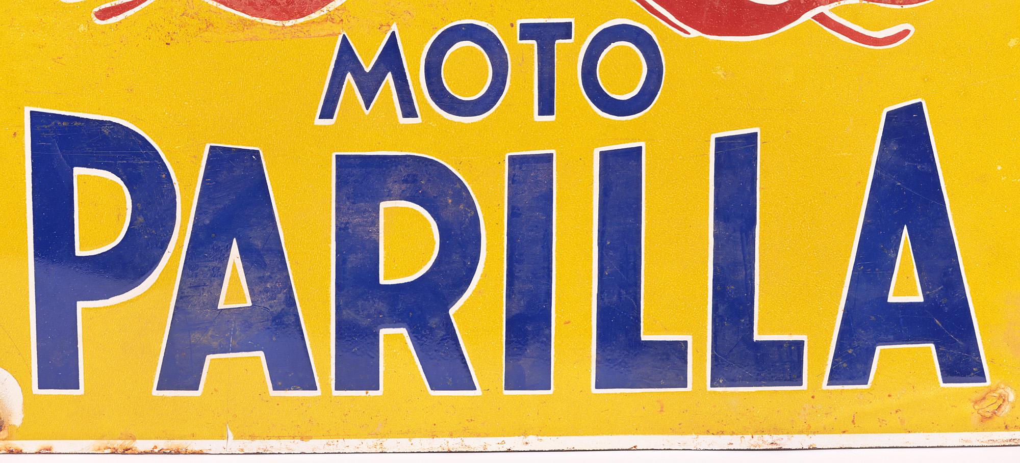 Moto Parilla Italian Mid-Century Motorcylce Enamel Sign 2