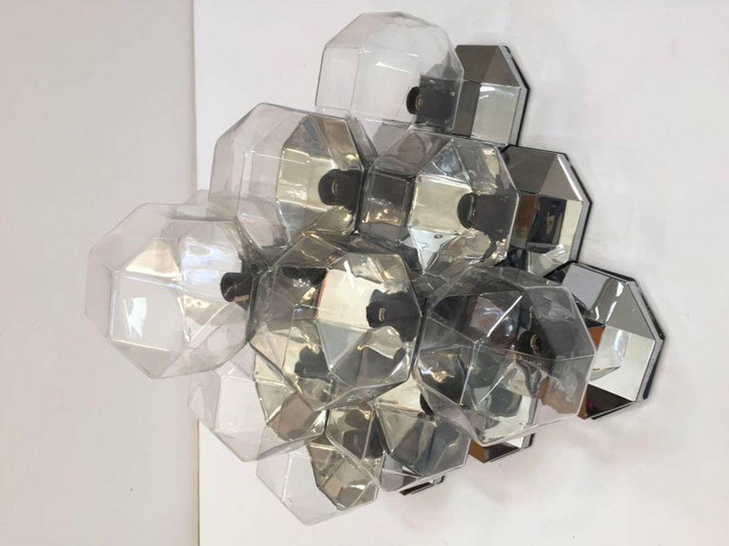 German Motoko Ishii for Staff, 1970s Extra Large Modular Wall or Ceiling Lamp For Sale