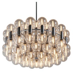 Motoko Ishii for Staff Large Chandelier in Chrome with 72 Glass Orbs Vintage Motoko Ishii for Staff Large Chandelier in Chrome with 72 Glass Orbs