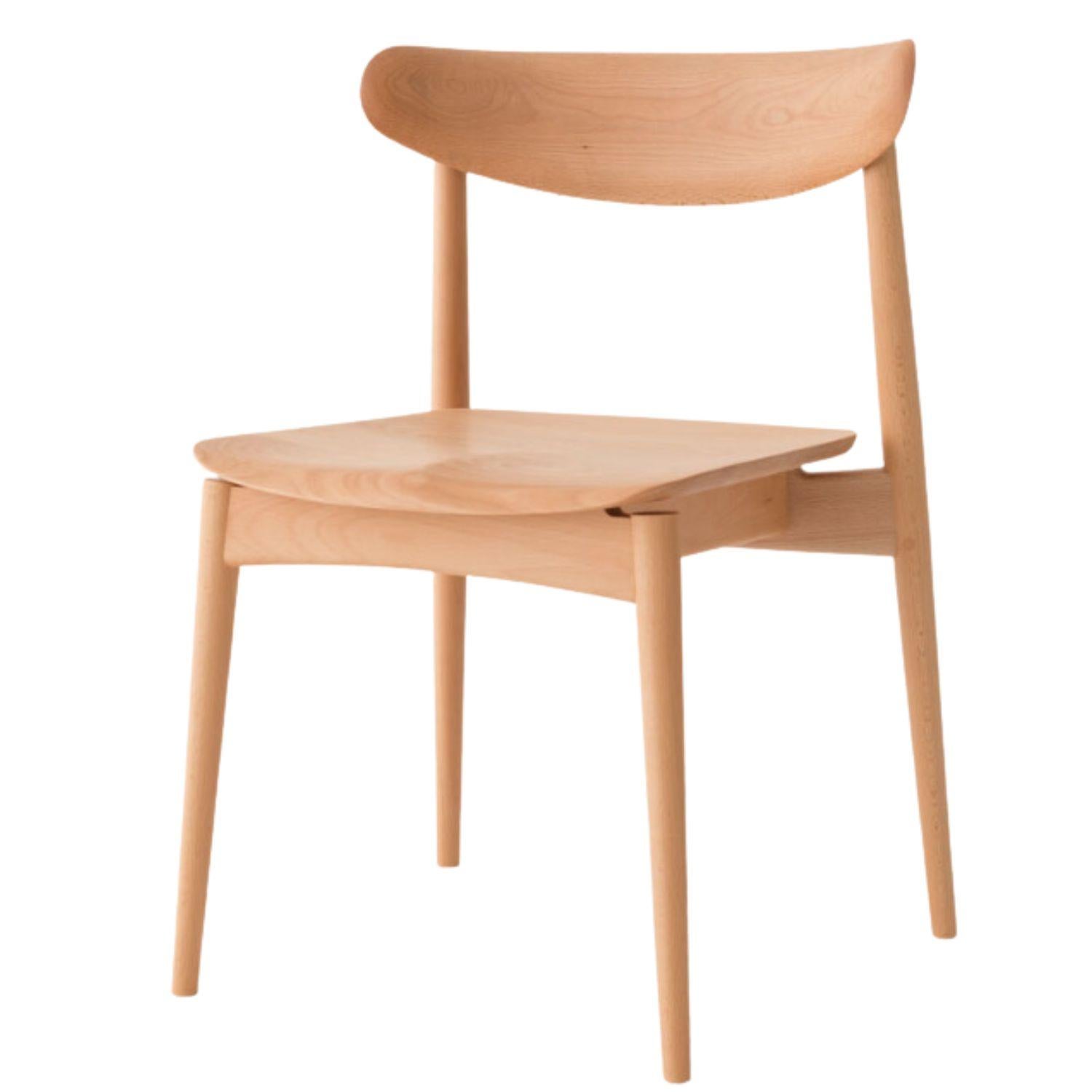 Motomi Kawakami 'Seoto KD201' Dining Chair in Oak and Upholstery for Hida For Sale 3