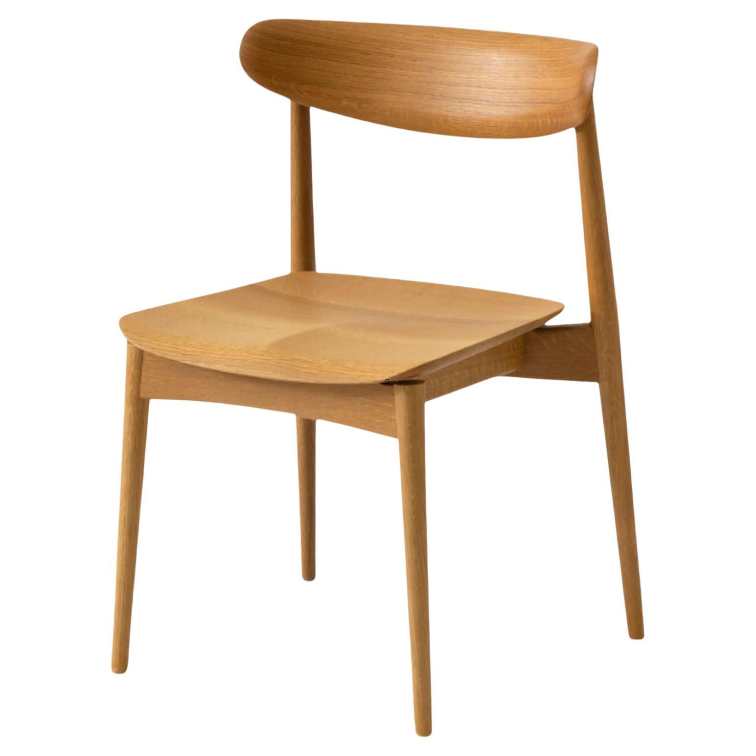 Motomi Kawakami 'Seoto KD201' Dining Chair in Oak and Upholstery for Hida For Sale 2