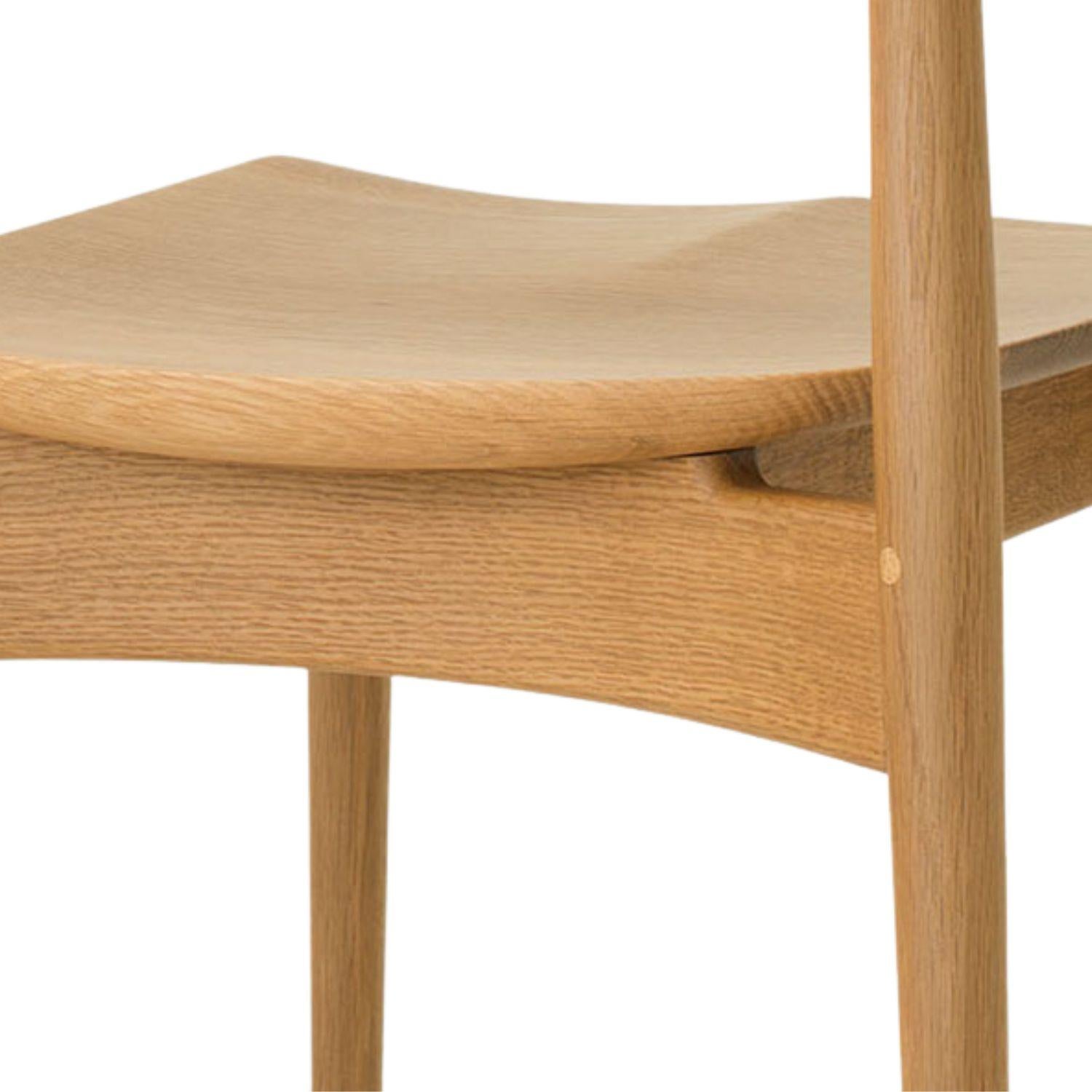 Motomi Kawakami 'Seoto KD201' Dining Chair in Oak and Upholstery for Hida For Sale 5
