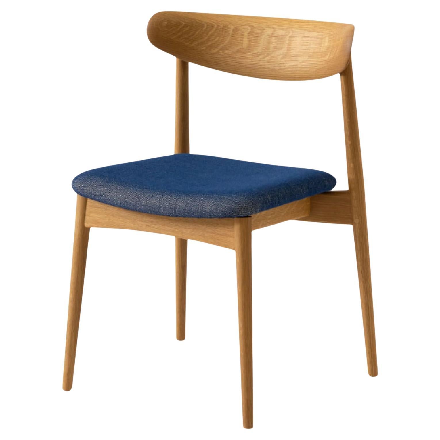 Motomi Kawakami 'Seoto KD201' Dining Chair in Oak and Upholstery for Hida For Sale