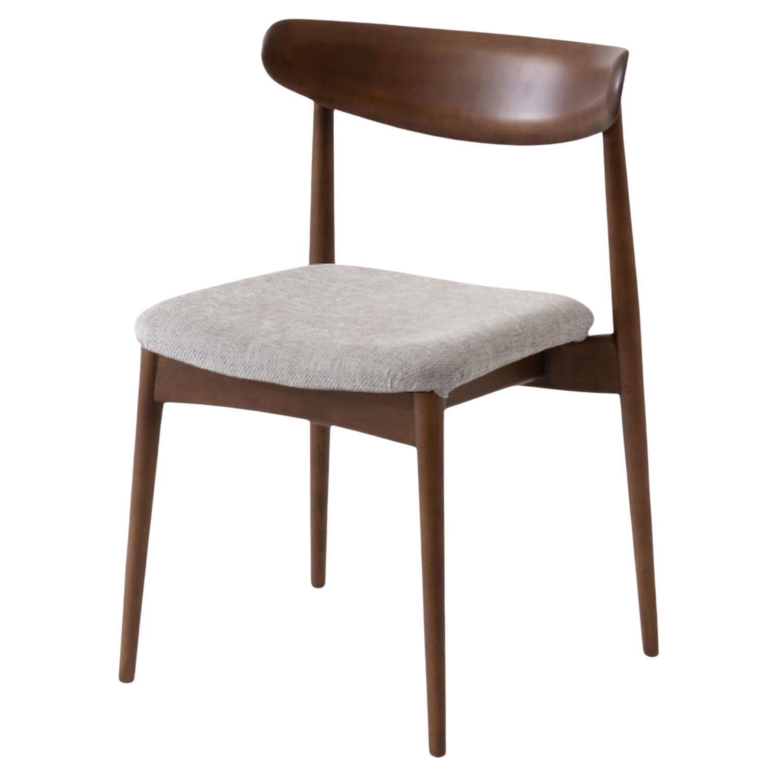 Motomi Kawakami 'Seoto KD201' Dining Chair in Walnut and Upholstery for Hida For Sale
