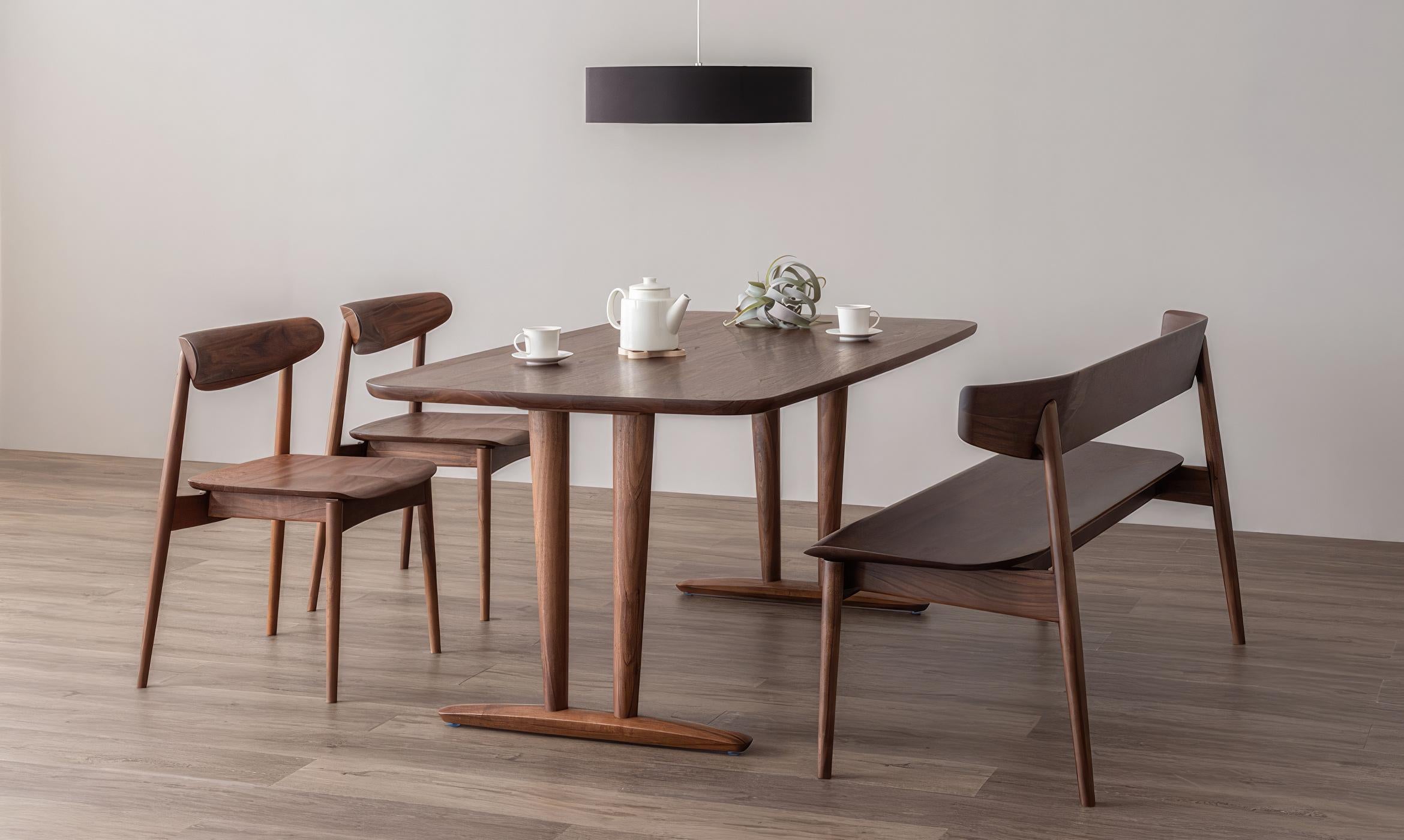 Mid-Century Modern Motomi Kawakami 'Seoto KD201' Dining Chair in Walnut for Hida