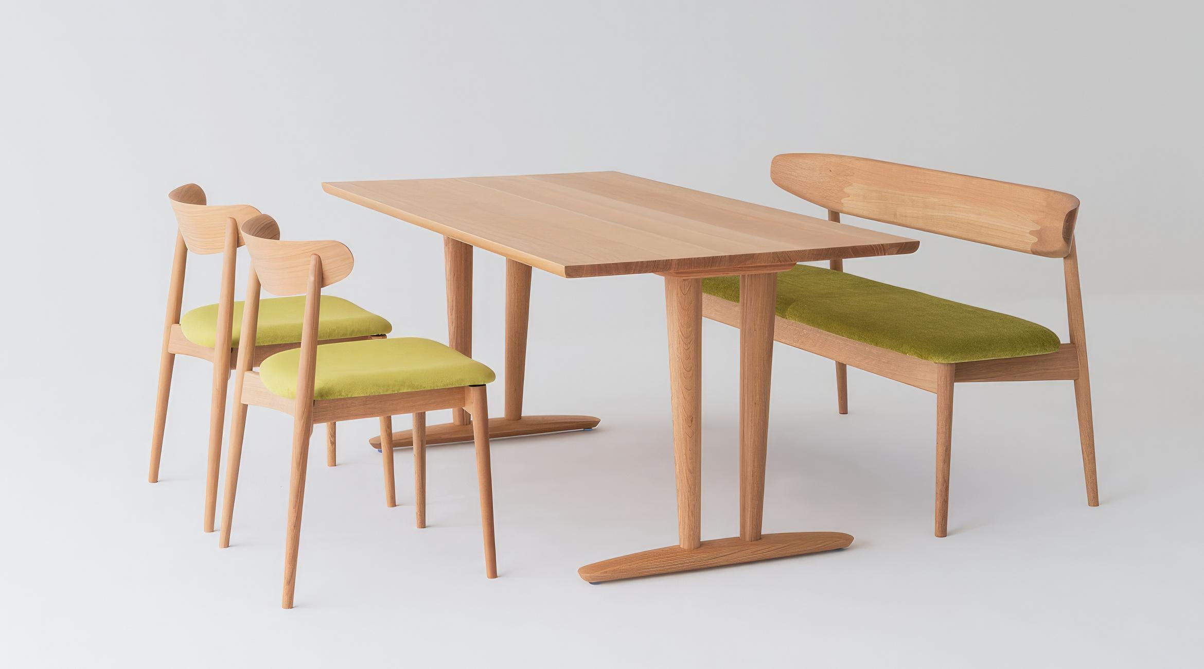 Carved Motomi Kawakami 'Seoto KD201' Dining Chair in Walnut for Hida
