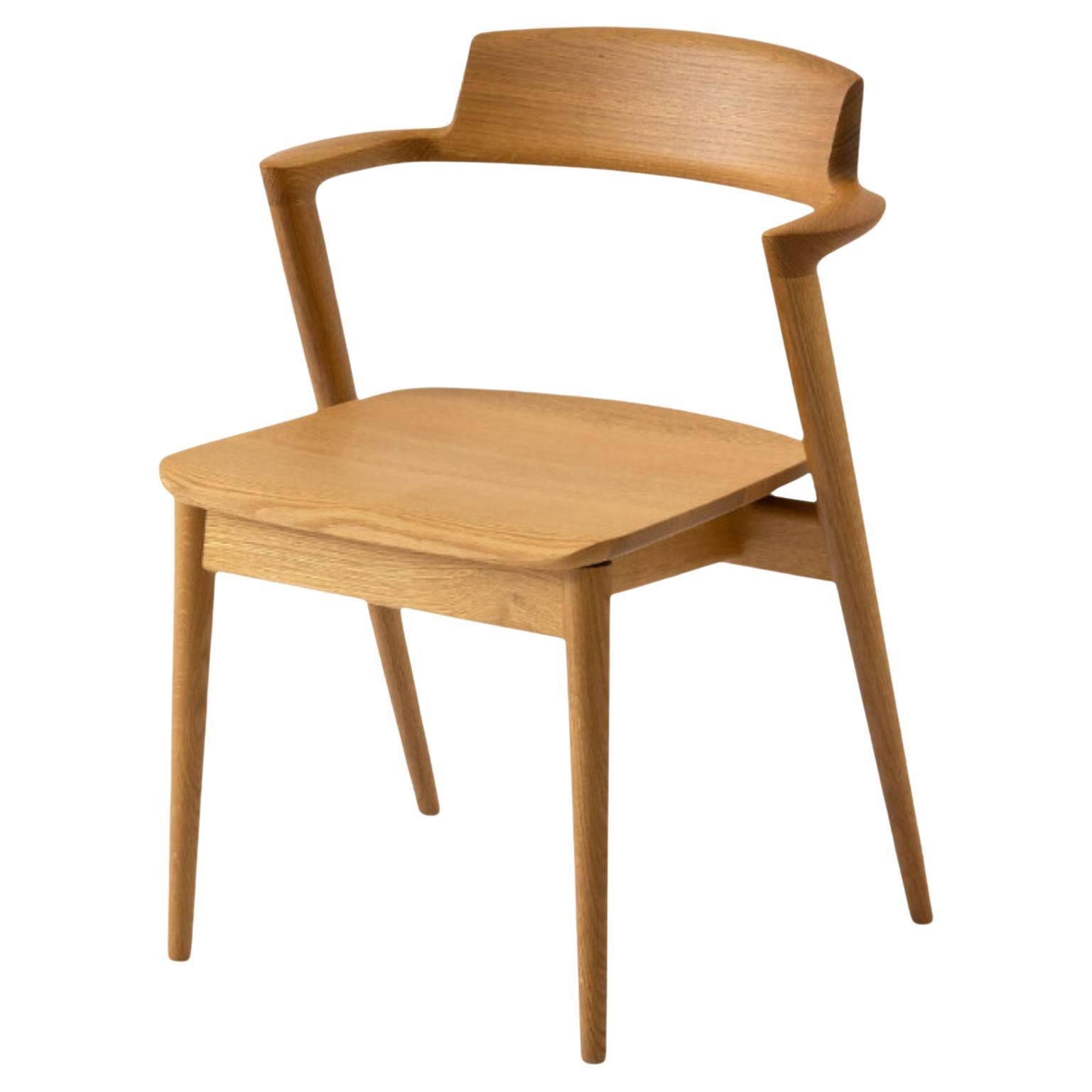 Motomi Kawakami 'Seoto KD21' Semi-Arm Dining Chair in Beech for Hida For Sale 1