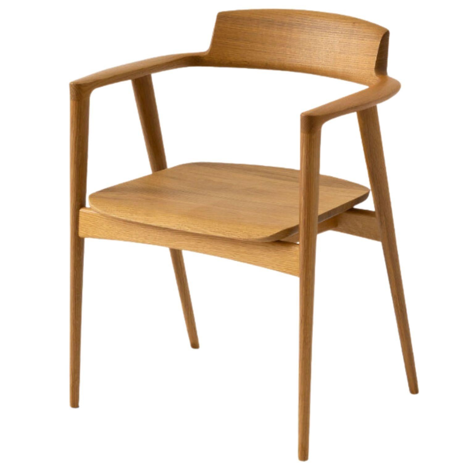 Motomi Kawakami 'Seoto KD221' Dining Armchair in Upholstery and Beech for Hida For Sale 1