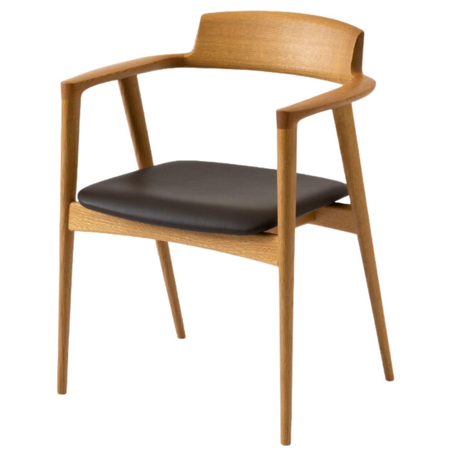 Motomi Kawakami 'Seoto KD221' Dining Armchair in Upholstery and Beech for Hida For Sale 2