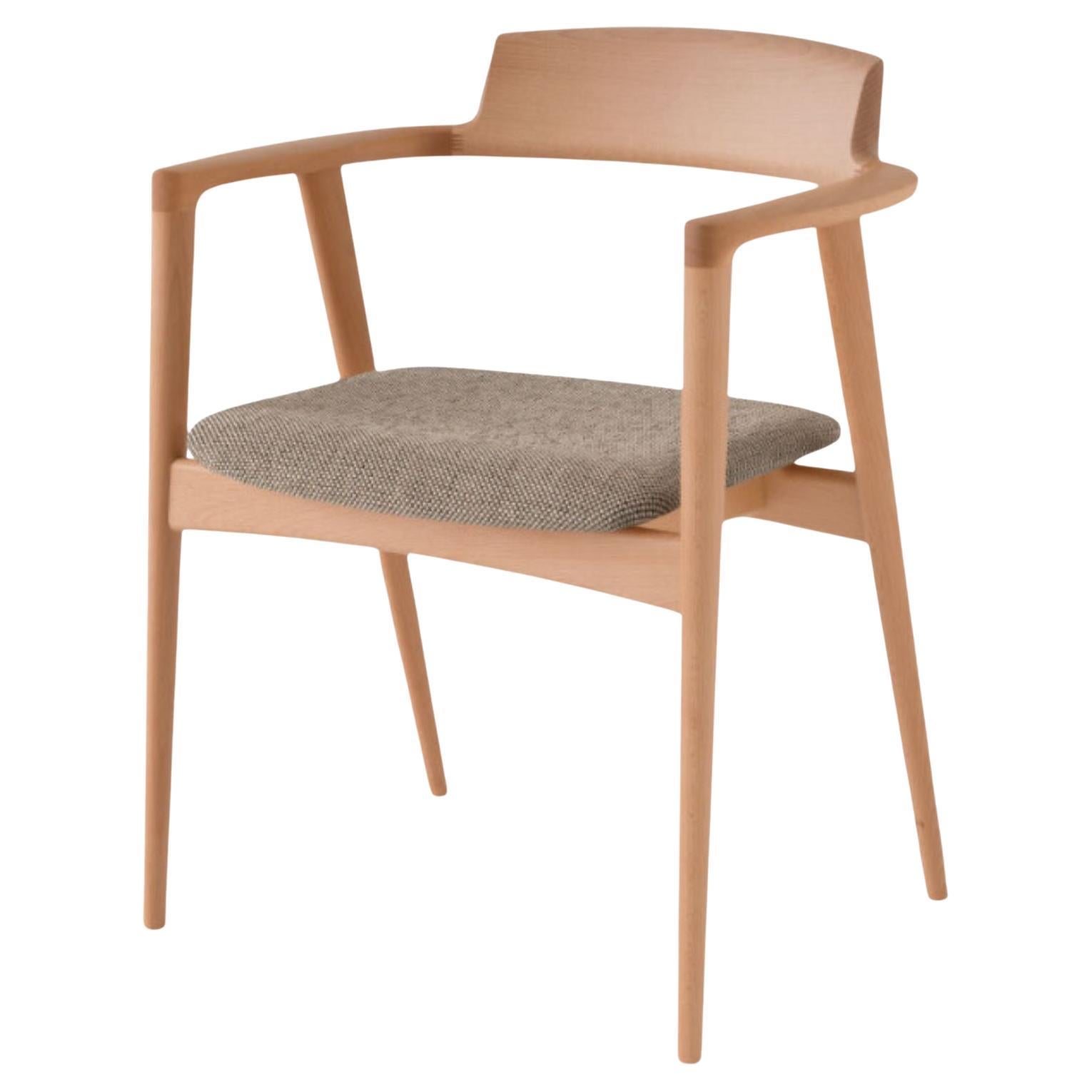 Motomi Kawakami 'Seoto KD221' Dining Armchair in Upholstery and Oak for Hida For Sale 3