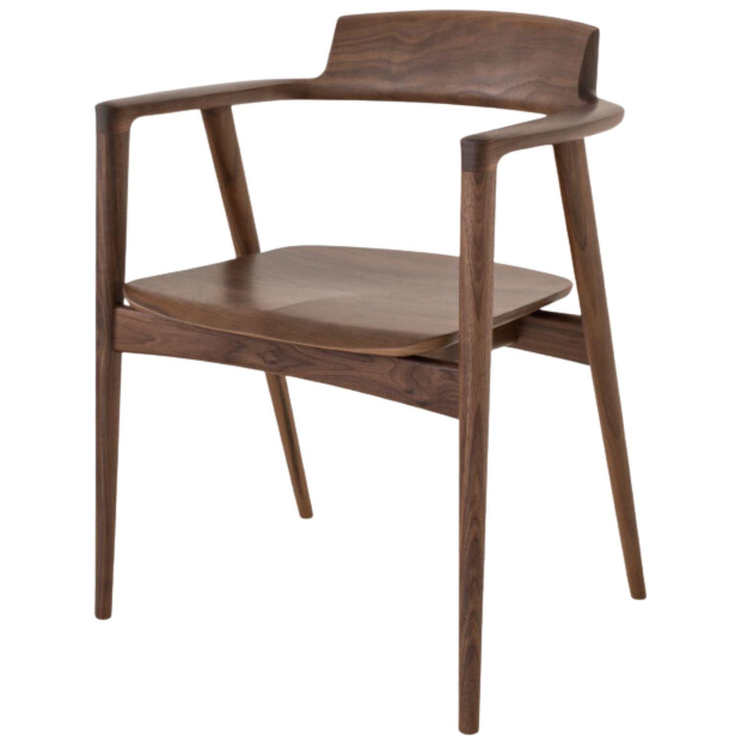 Motomi Kawakami 'Seoto KD221' Dining Armchair in Upholstery and Oak for Hida For Sale 4