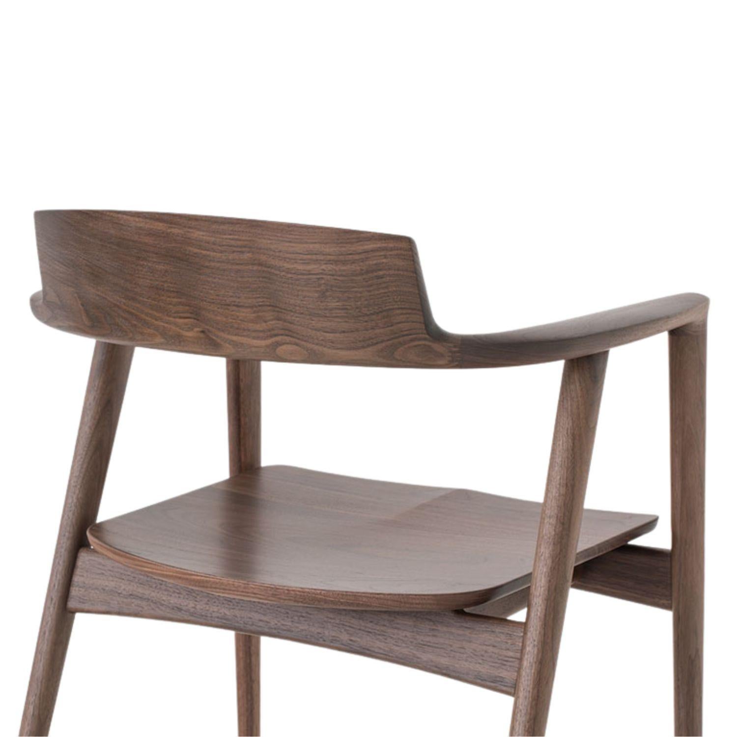 Motomi Kawakami 'Seoto KD221' Dining Armchair in Upholstery and Oak for Hida For Sale 7