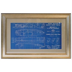 Vintage Motor Boating Blueprint