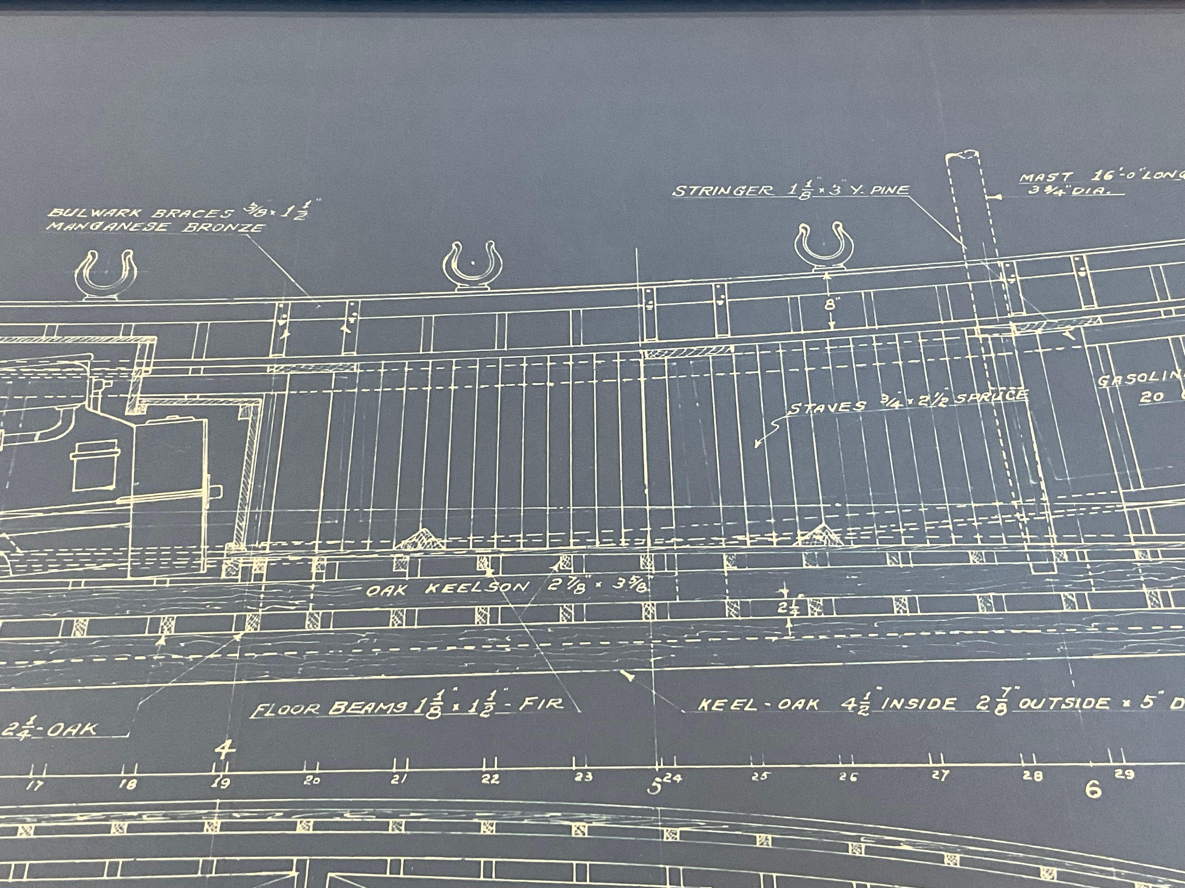 Motor Lifeboat Blueprint by George Lawley Shipyard For Sale 4