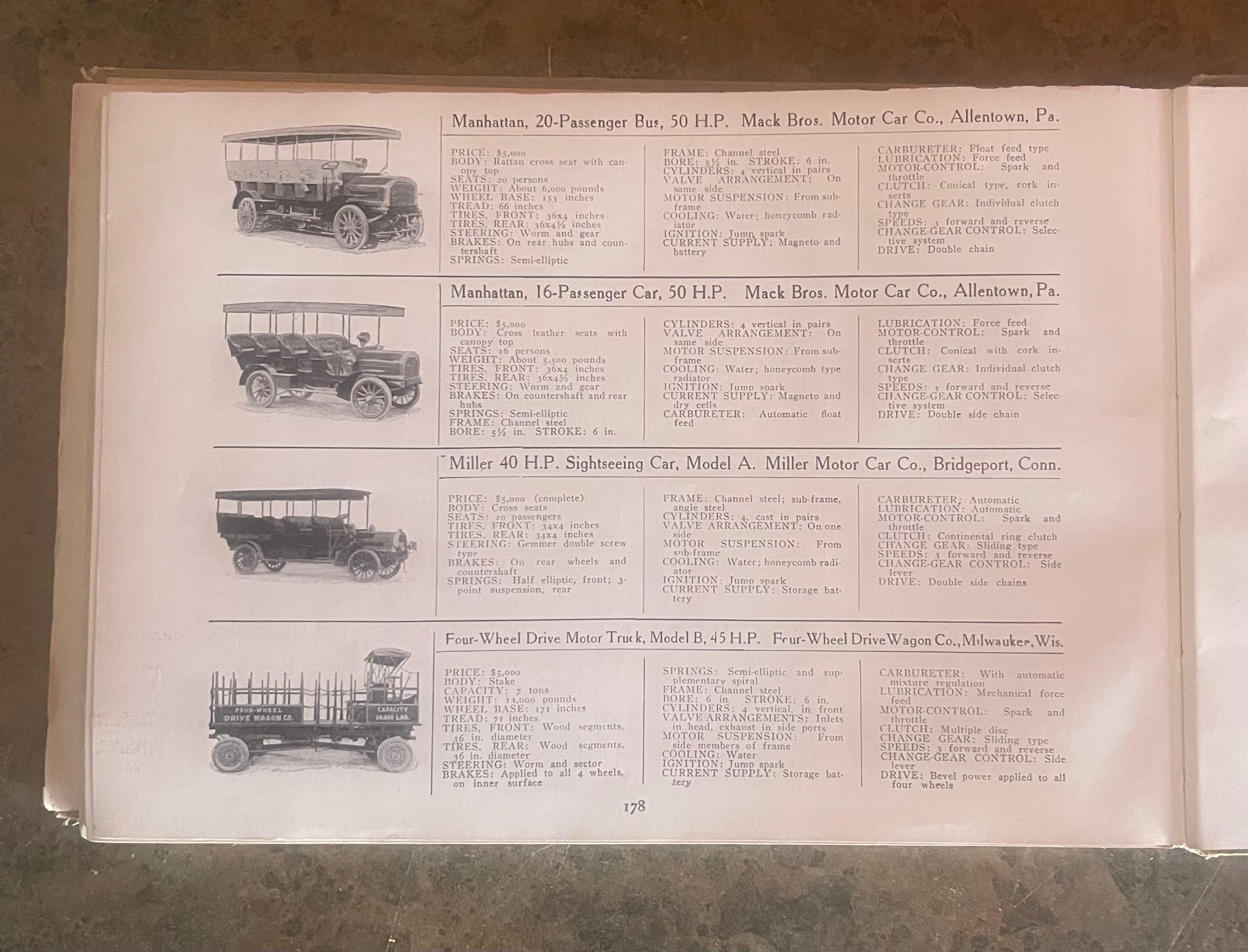Motor's 1907 Motor Car Directory Antique Book 3