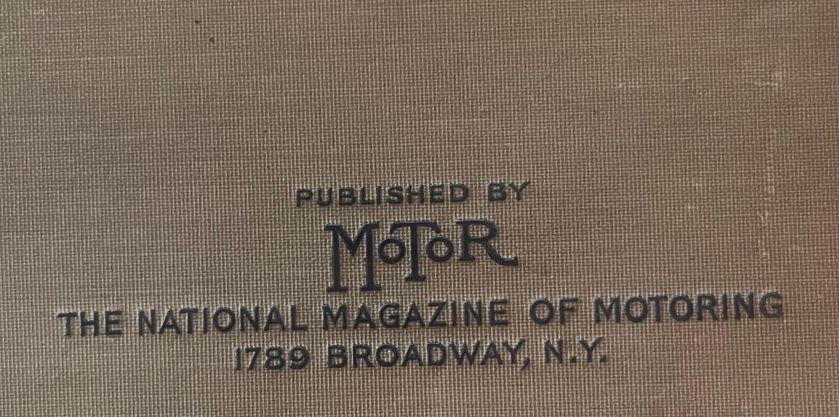 Motor's 1907 Motor Car Directory Antique Book 7