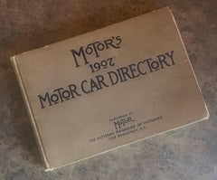 Motor's 1907 Motor Car Directory Antique Book