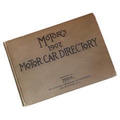 Motor's 1907 Motor Car Directory Antique Book