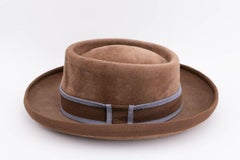 Motsch Brown Shiny Felt Hat