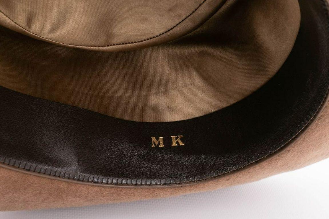 Motsch Brown Shiny Felt Hat For Sale 5