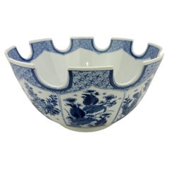 Mottahedeh Blau-weiße Canton Monteith-Schale, nach dem chinesischen Export-Original
