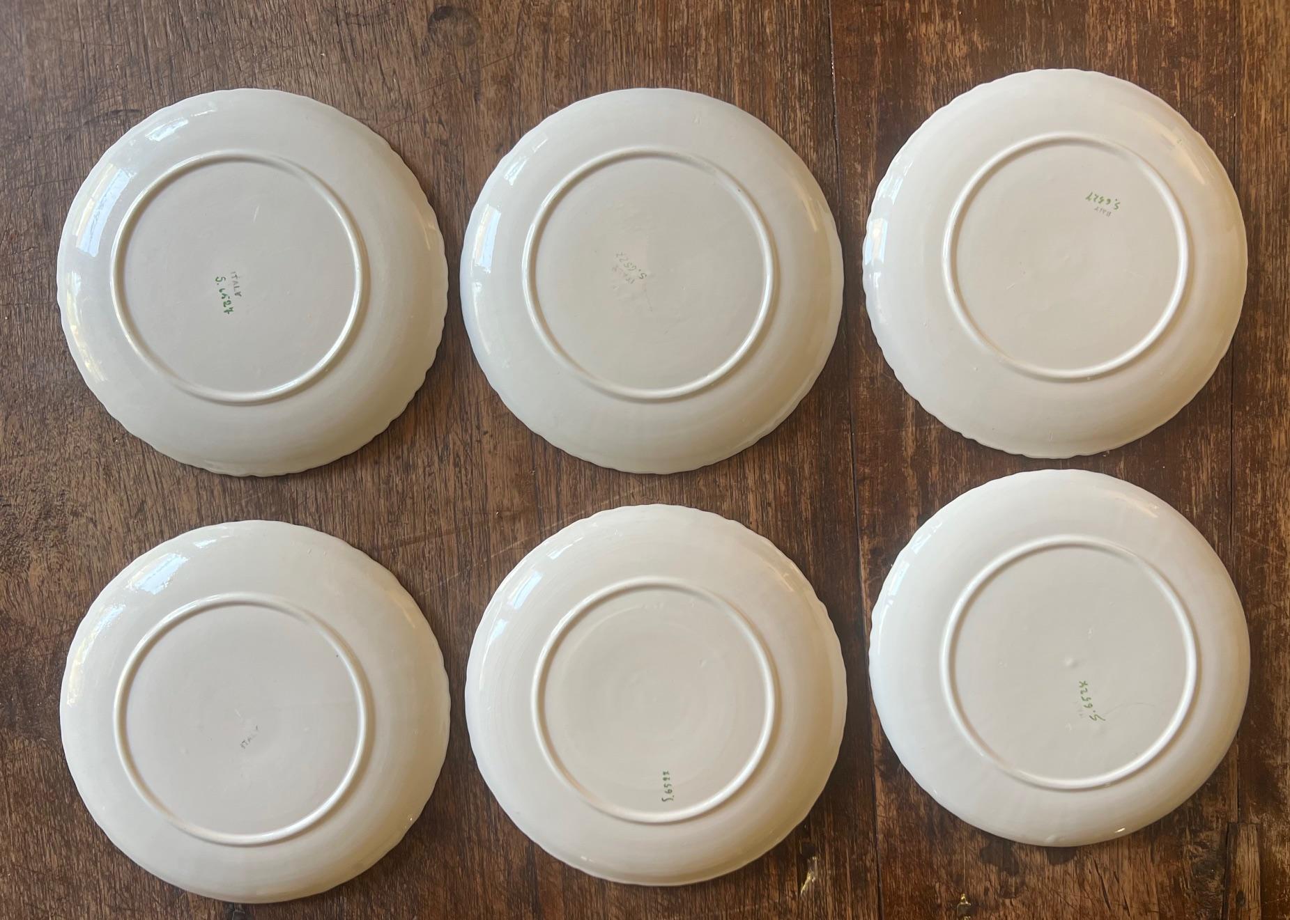 Mottahedeh Italian Daisy Plates, Set of 6, C. 1960's For Sale 5