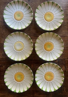 Assiettes marguerite italiennes Mottahedeh, lot de 6, vers les années 1960