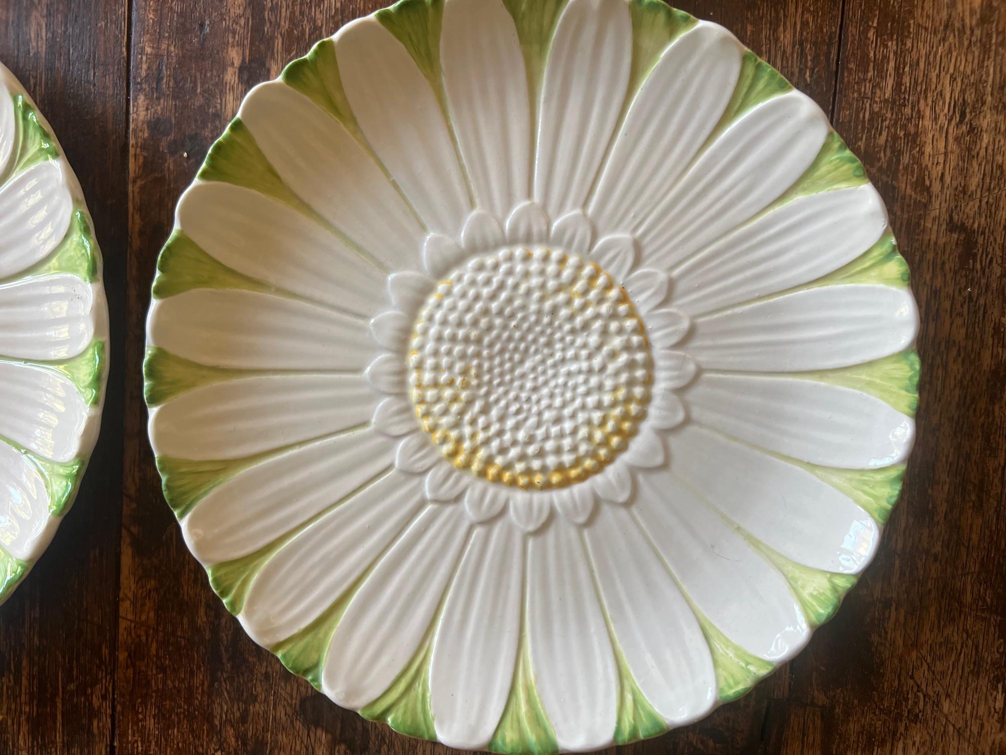Milieu du XXe siècle Assiettes marguerite italiennes Mottahedeh, lot de 6, vers les années 1960 en vente