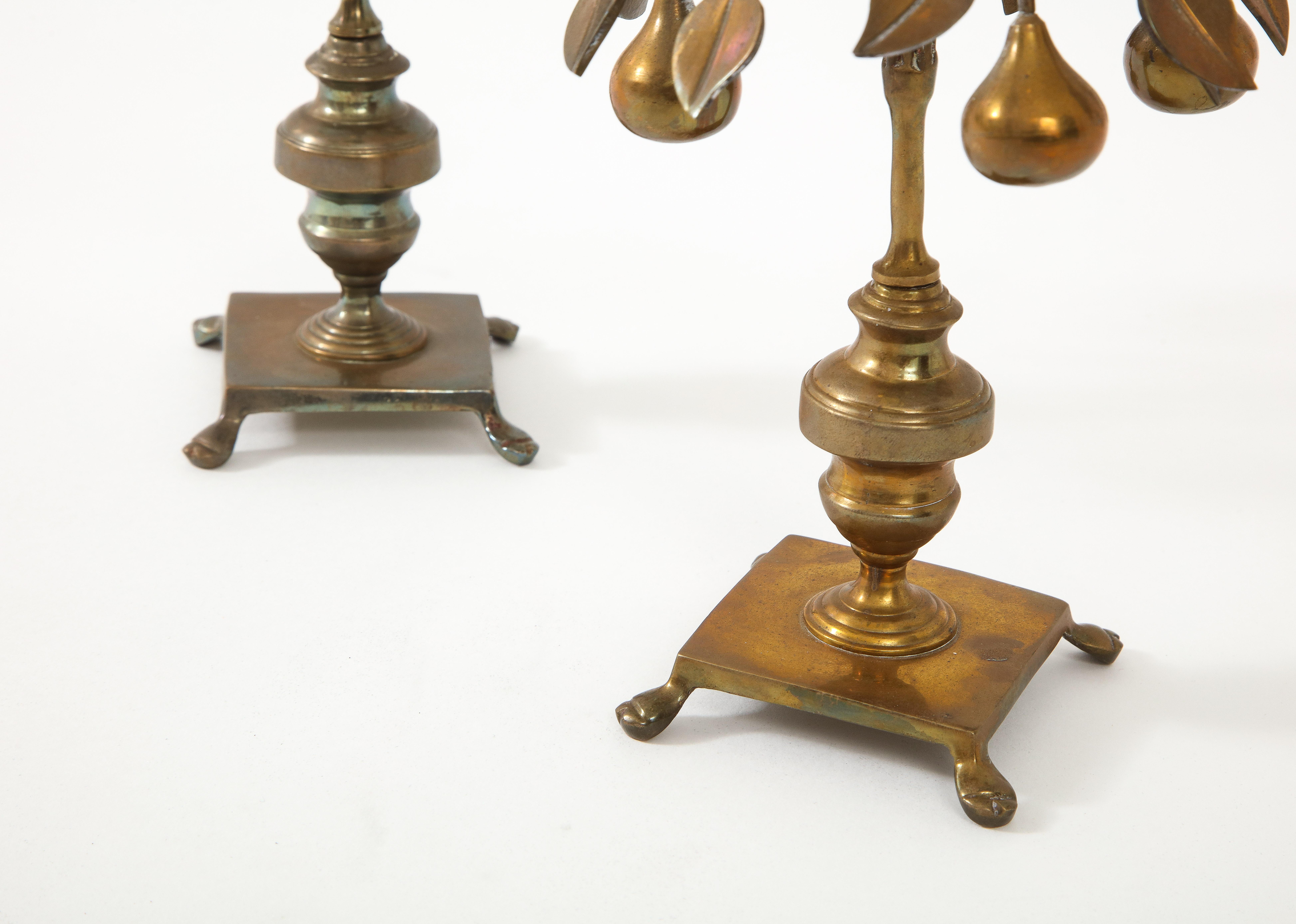 Mottahedeh Pear Tree Candlesticks For Sale 2