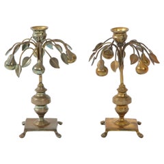 Mottahedeh Pear Tree Candlesticks