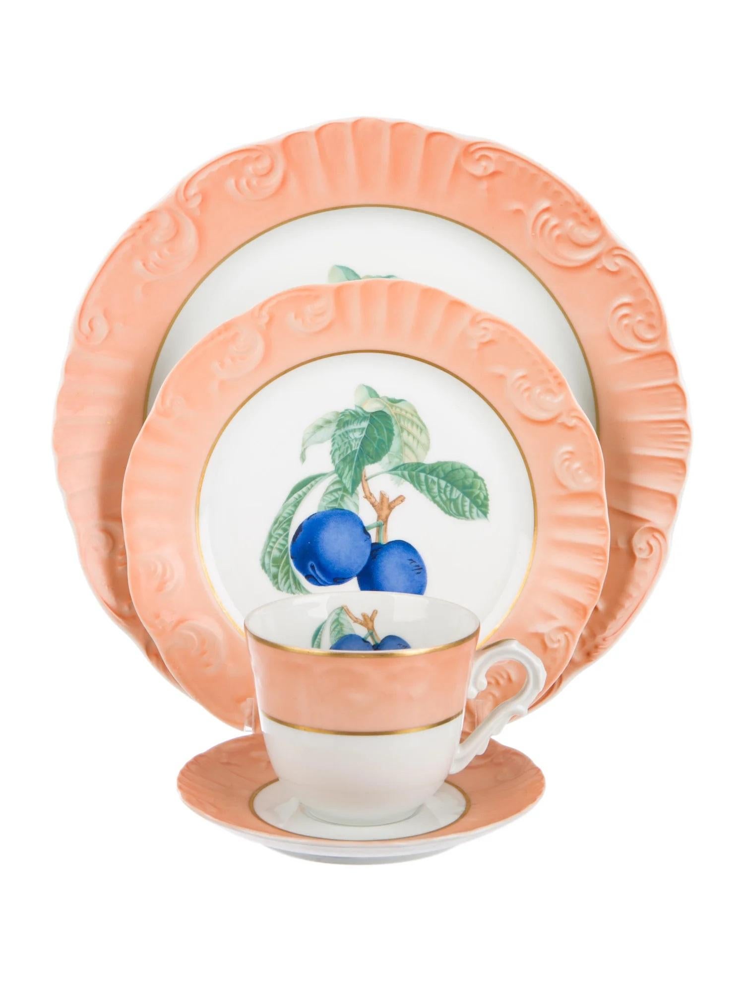 Country Mottahedeh Summer Fruit Dinnerware Set, 24 Pieces