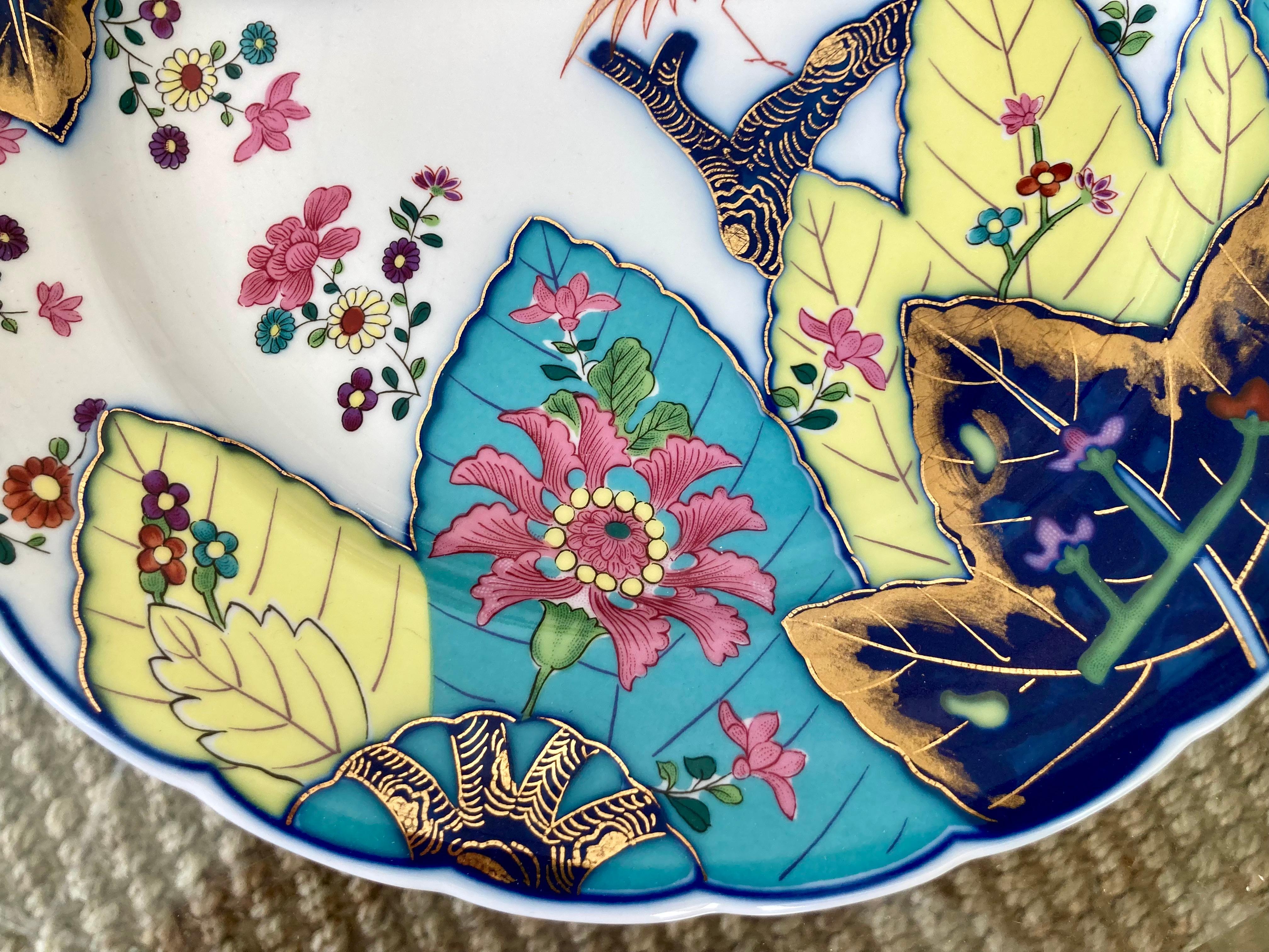 Mottahedeh Tobacco Leaf Dinner Plates, Set of 6 In Good Condition For Sale In Los Angeles, CA