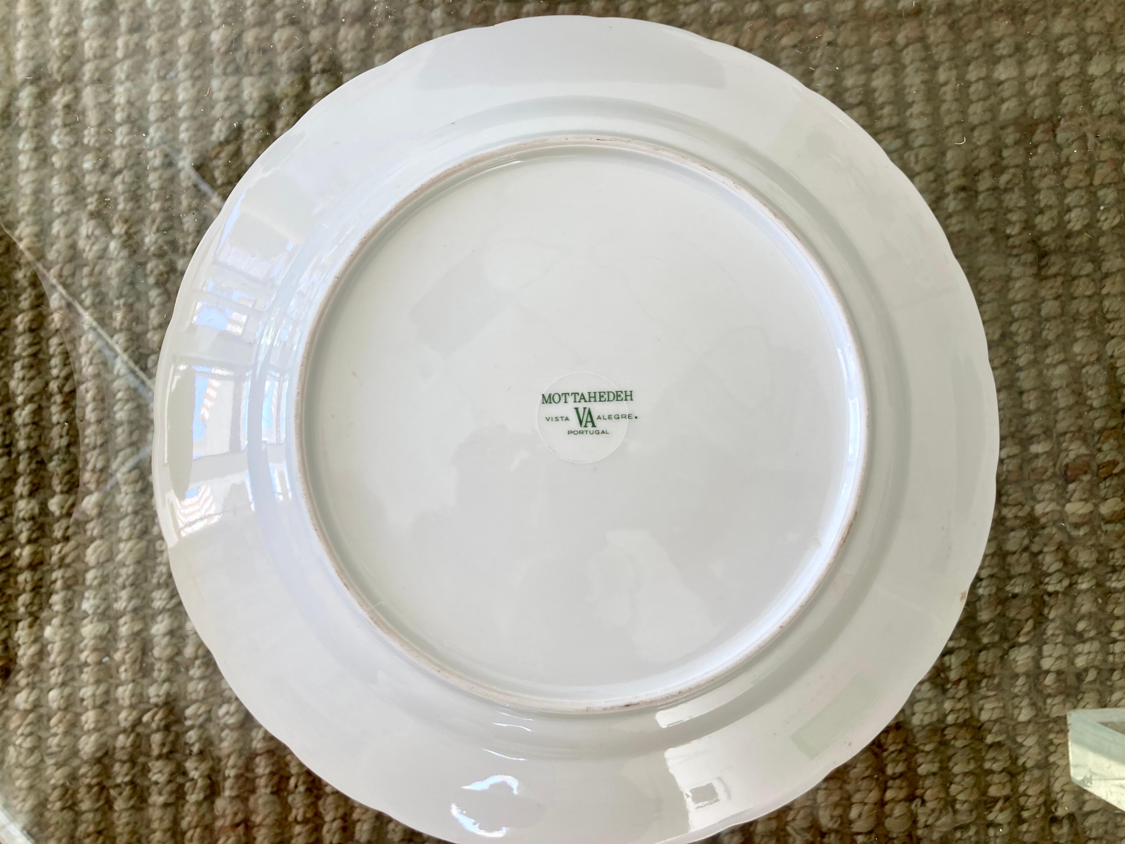 Late 20th Century Mottahedeh Tobacco Leaf Dinner Plates, Set of 6