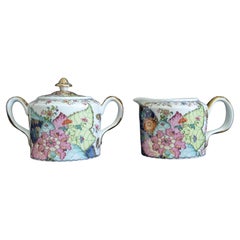 Mottahedeh “Tobacco Leaf” Sugar Bowl and Creamer Set